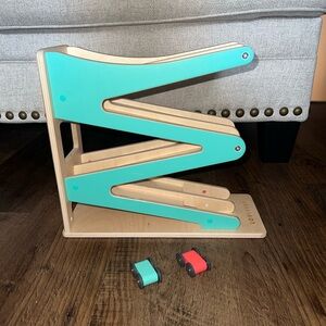 Lovevery Race and Chase wooden ramp toy